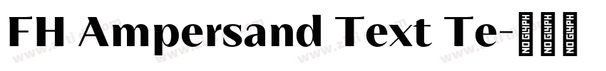 FH Ampersand Text Te字体转换
